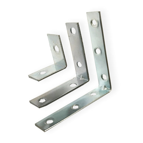 CORNER BRACE ANGLE BRACKETS - ZINC PLATED STEEL