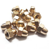 METRIC DOME NUTS BRASS